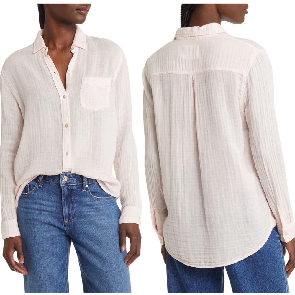 Rails Ellis cotton gauze button up shirt